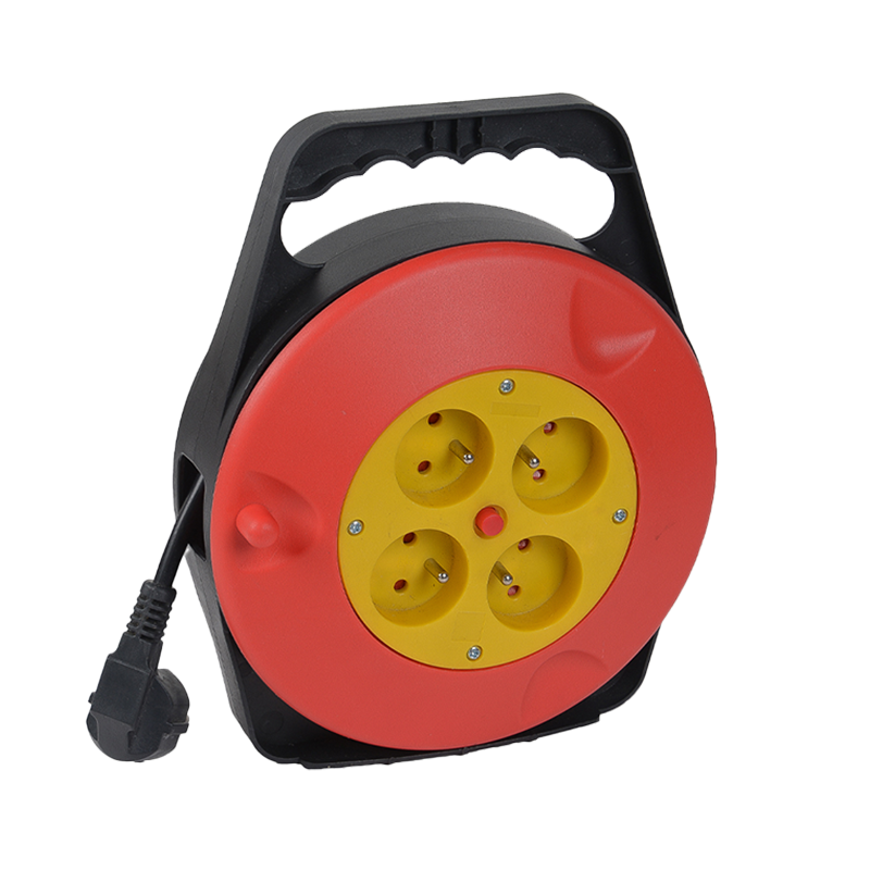 French movable handle retractable cable reel