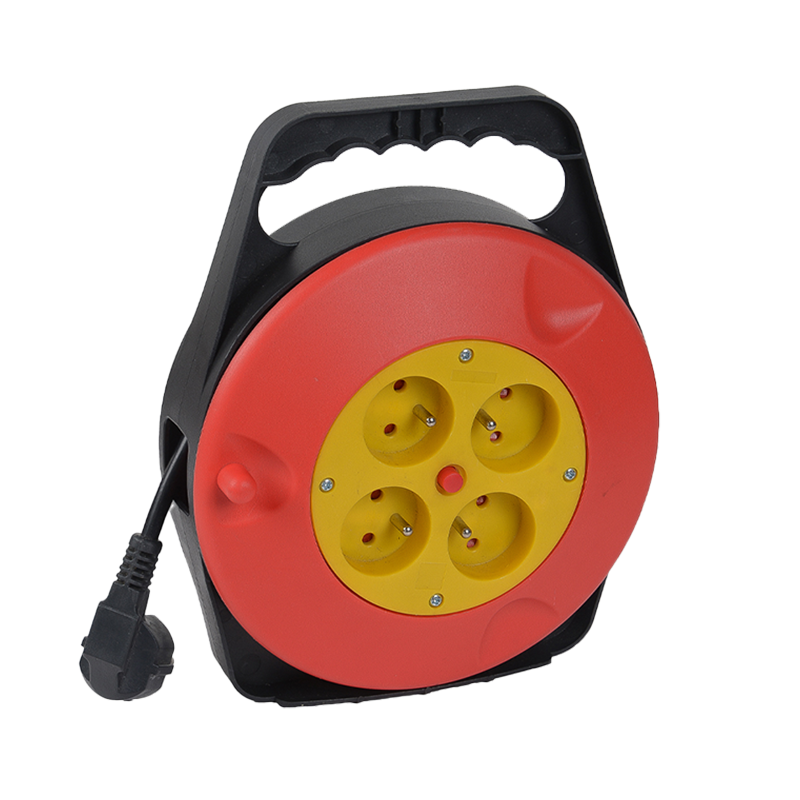 French movable handle retractable cable reel